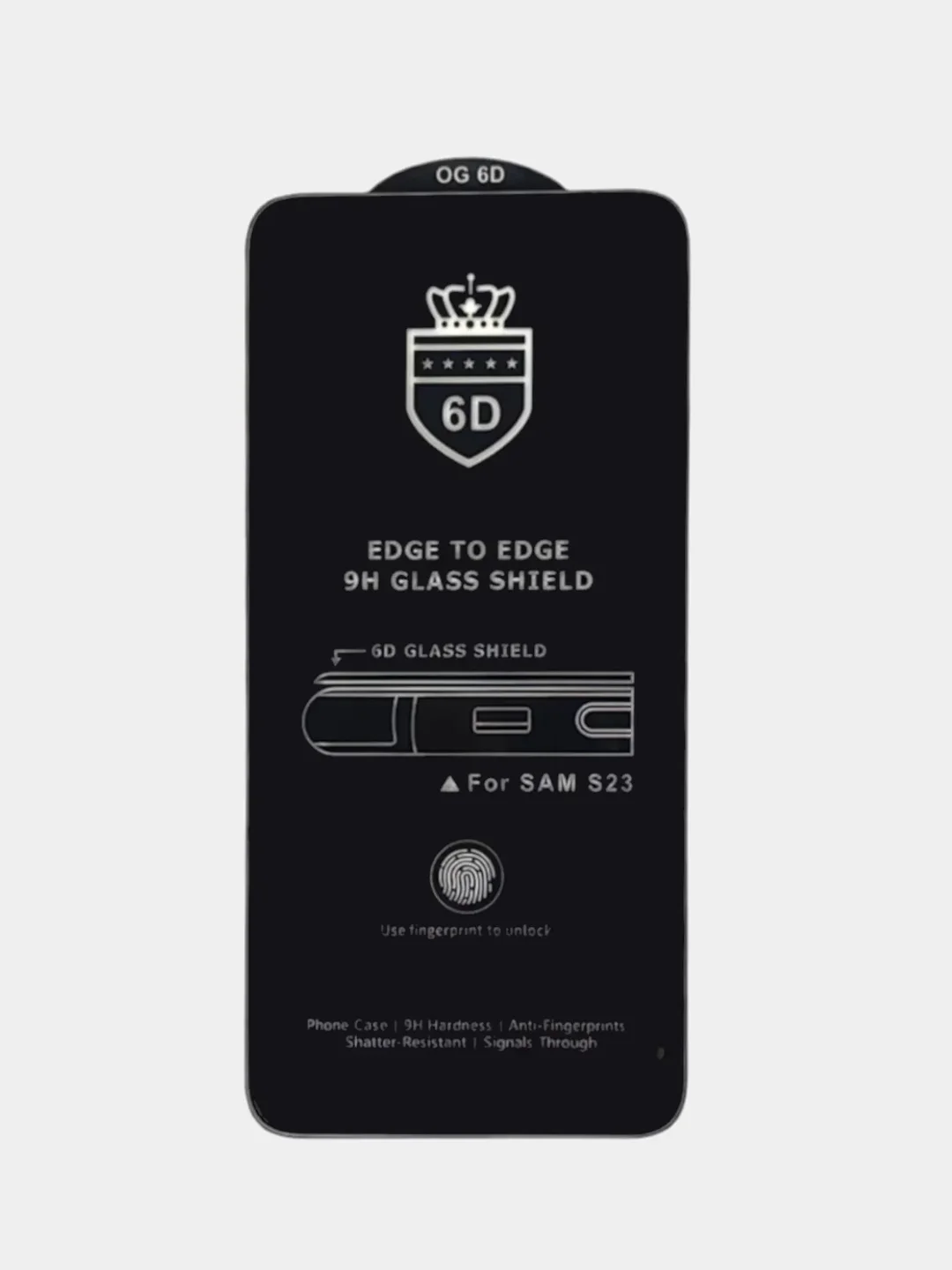 Черный защитное стекло OG для Samsung Galaxy S22 / S23, Самсунг Галакси С22 / С23