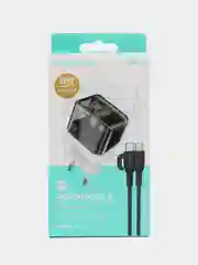 Черный сетевое зарядное устройство BOROFONE BA80A (PD20W+QC3.0) + кабель для iPhone и Android