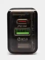 Черный сетевое зарядное устройство BOROFONE BA80A (PD20W+QC3.0) + кабель для iPhone и Android