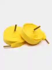 Желтый двухслойные шнурки для обуви, плоские, 110 см, 2 штуки
