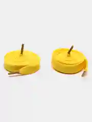 Желтый двухслойные шнурки для обуви, плоские, 110 см, 2 штуки