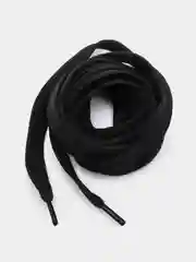 Черный двухслойные шнурки для обуви, плоские, 110 см, 2 штуки