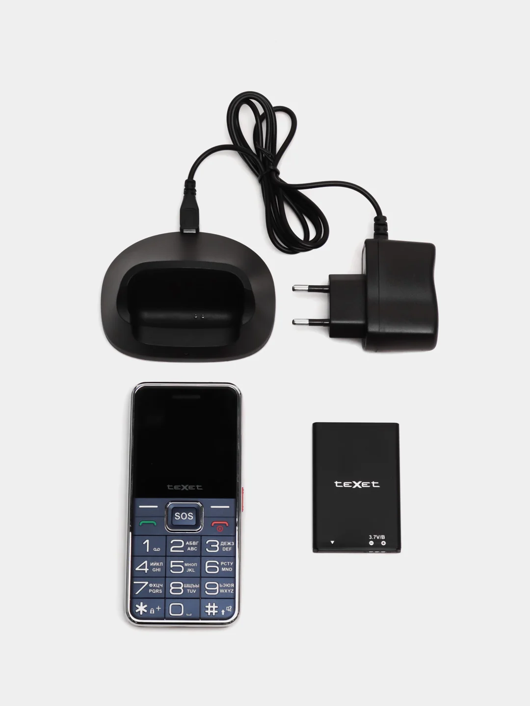 Синий телефон teXet TM-B319