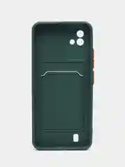 Тёмно-зелёный чехол Realme C20, Realme C11 2021  карман для пластиковой карточки