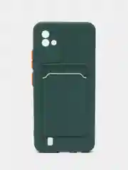 Тёмно-зелёный чехол Realme C20, Realme C11 2021  карман для пластиковой карточки
