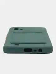 Тёмно-зелёный чехол Realme C20, Realme C11 2021  карман для пластиковой карточки