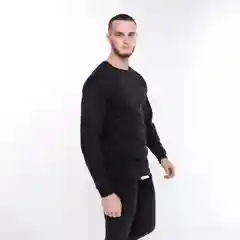 Черный термобелье мужское: джемпер, кальсоны, с начесом