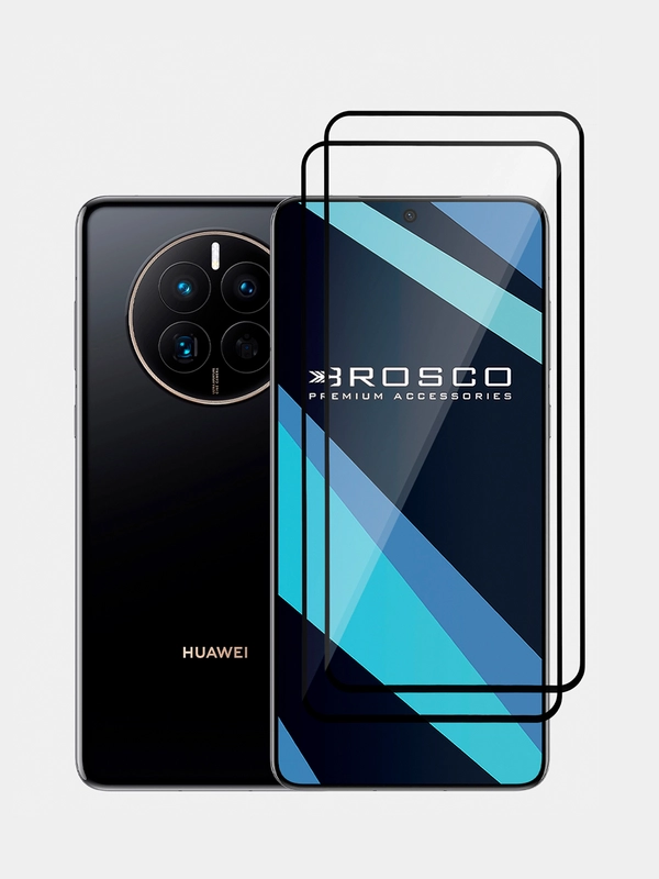 1-2 шт стекло для Huawei Mate 50 защитное ROSCO с олеофобным покрытием и черной рамкой