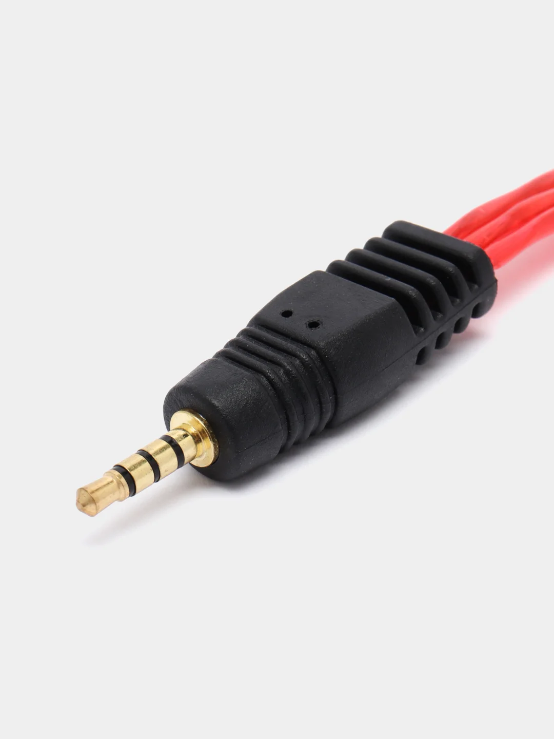 Красный видео кабель аукс на тюльпаны, 3.5 на 3RCA