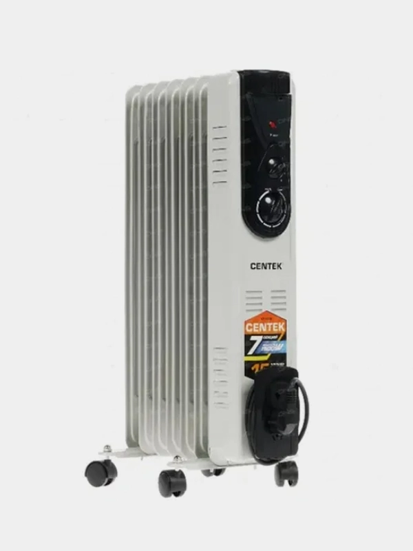 Масляный обогреватель Centek CT-6200 7 секций, 1500Вт, 3 режима, защита от перегрева