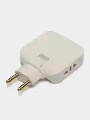 Тройник для розетки 220V и 220V+usb плоский, поворотный на 180 градусов, разветвитель