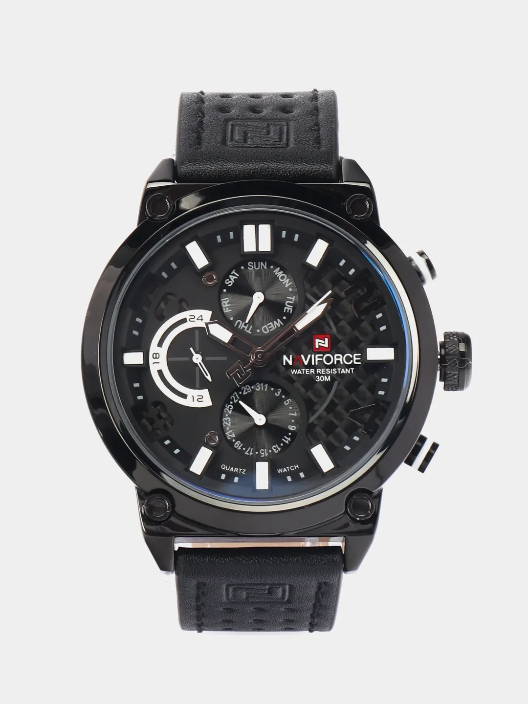 Белый мужские наручные часы Naviforce NF9068L с хронографом, в подарочной упаковке