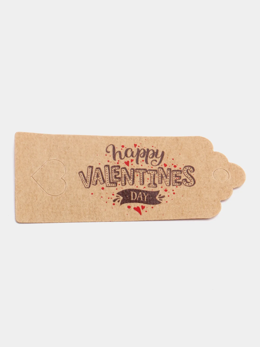 Бирка крафт, 50 шт, "Happy Valentines day"