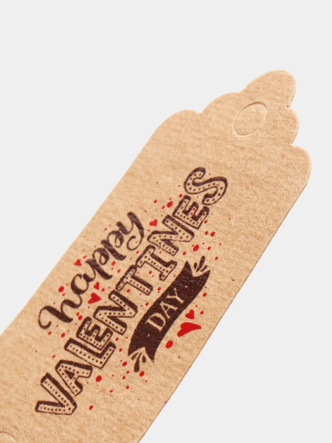 Бирка крафт, 50 шт, "Happy Valentines day"