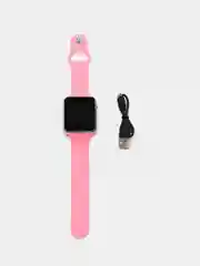 Розовый смарт часы Smart Watch DZ09/GTO8