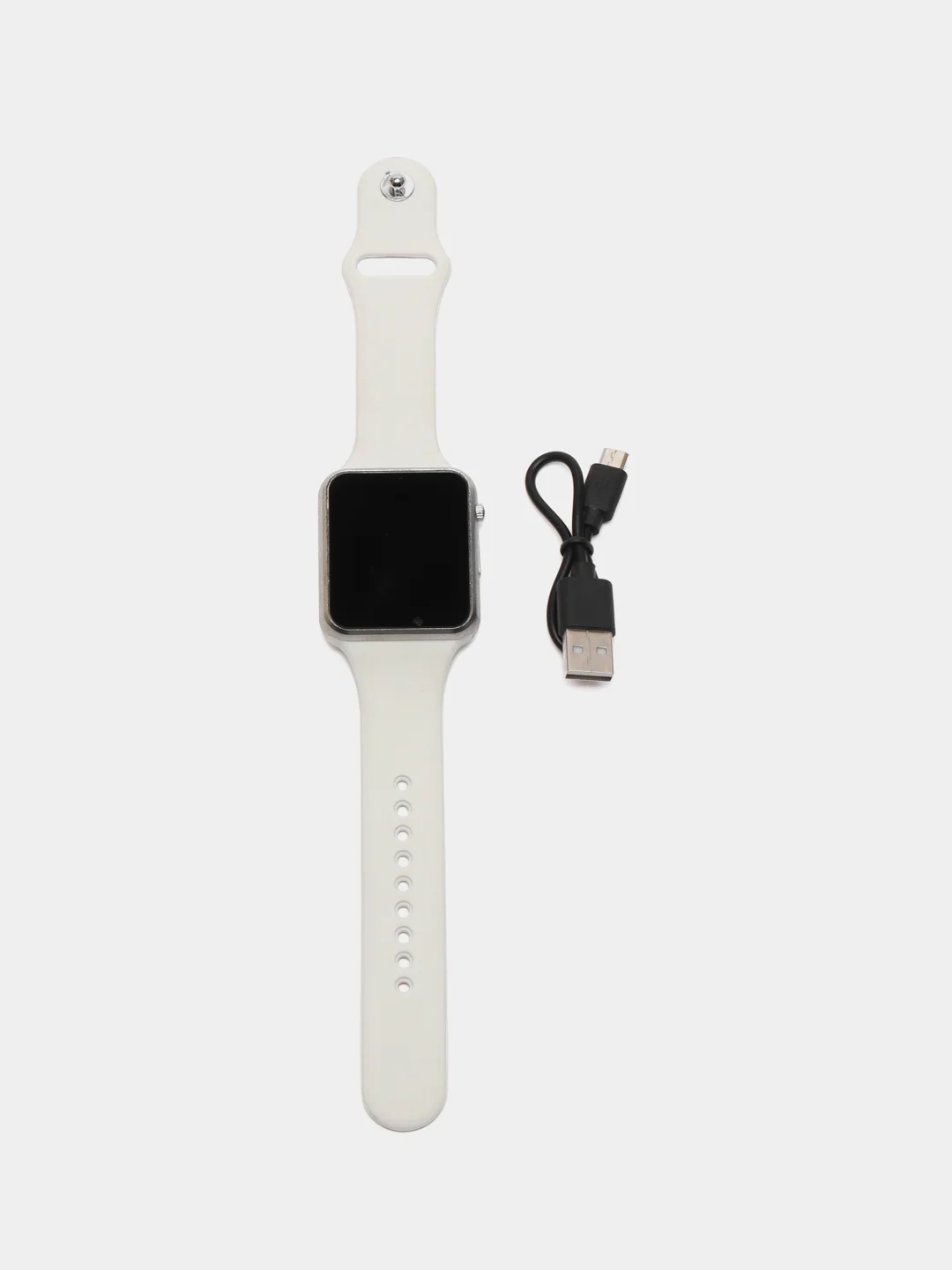Белый смарт часы Smart Watch DZ09/GTO8