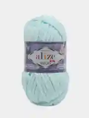 Бирюзовый пряжа плюшевая Alize Velluto, 100% микрополиэстер, 100г, 68м, плюшевая, велюровая веллюто