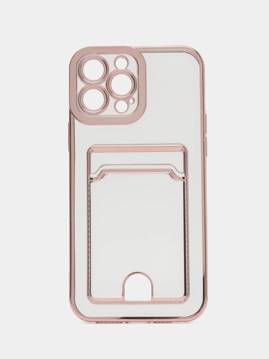 Розовый чехол на Айфон, с карманом для карт, IPhone XR 11 12 13 14 15 Pro Max, картхолдер