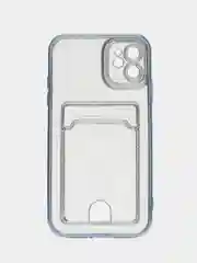 Розовый чехол на Айфон, с карманом для карт, IPhone XR 11 12 13 14 15 Pro Max, картхолдер