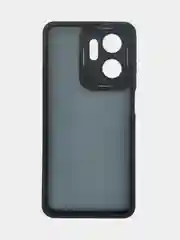Бордовый чехол матовый для Honor X7a / Хонор Х7а, пластиковый, полупрозрачный, с глянцевой рамкой