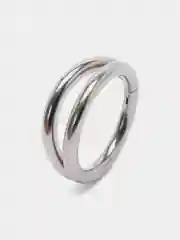 Серый меланж кликер, кольцо из хирургической стали