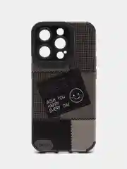 Серый меланж чехол для iPhone (Айфон) 11, 12, 13, Pro, Pro Max, 14, 15, Pro, Pro Max