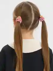 Коралловый детская резинка для волос, женская, 2 штуки