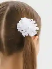 Белый бант на резинке, 2 штуки