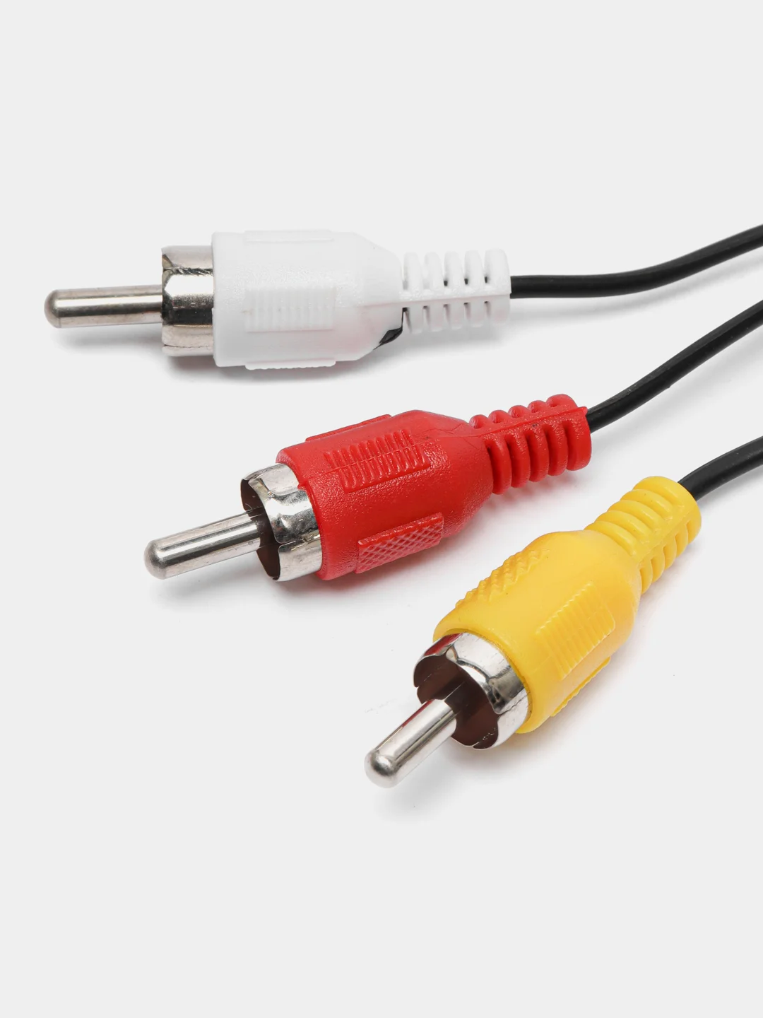 Кабель аудио видео 3.5 мм jack - 3 RCA, колокольчики для подключения колонок, аудиотехники