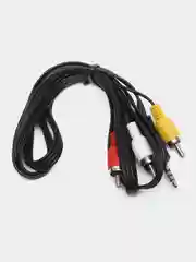 Кабель аудио видео 3.5 мм jack - 3 RCA, колокольчики для подключения колонок, аудиотехники
