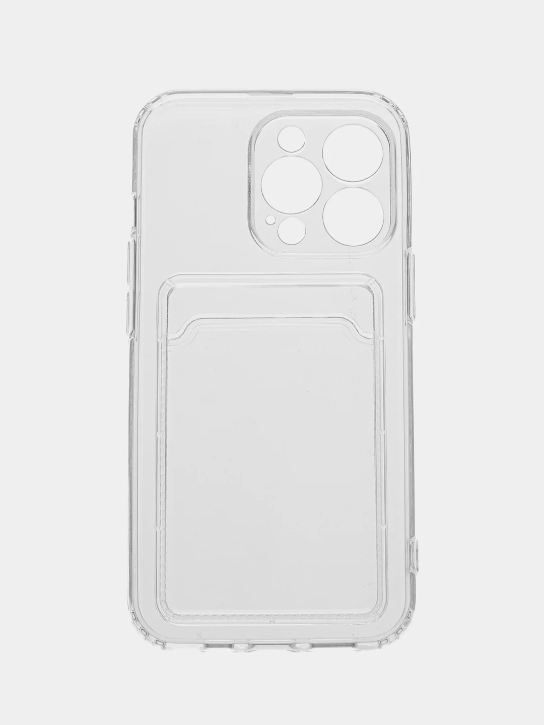 Чехол iPhone 11 12 13 14 Pro Max с карманом для карт, прозрачный, айфон