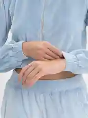 Голубой женский спортивный костюм, велюровый