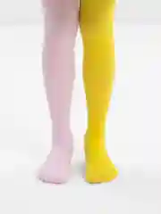 Желтый двухцветные колготки для девочки, яркие детские колготки