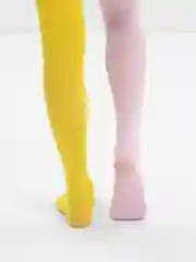Желтый двухцветные колготки для девочки, яркие детские колготки