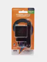 Черный сетевое зарядное устройство BOROFONE BAS14A (PD20W+QC3.0) + кабель для iPhone и Android