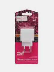 Белый сетевое зарядное устройство Hoco CS13A, PD 20W