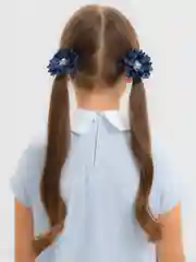 Индиго резинки для волос, со стразами, 2 цвета, 2 штуки