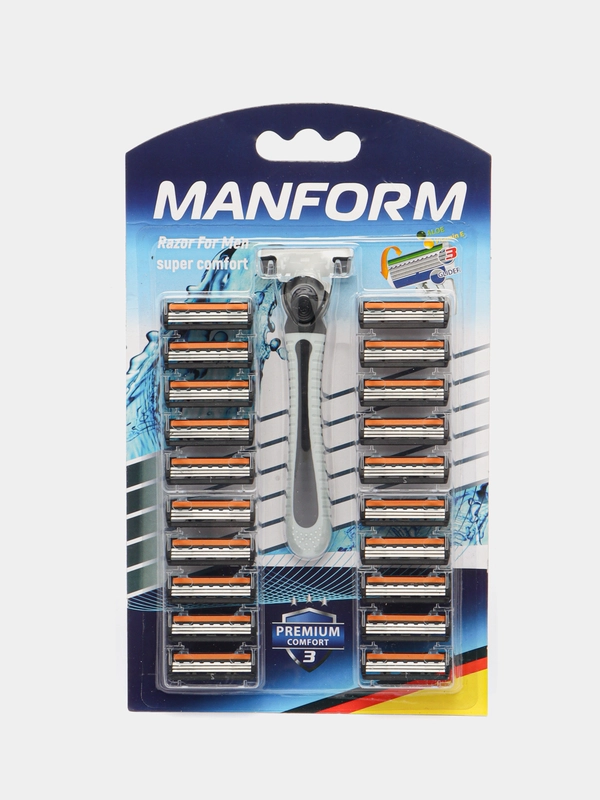 Бритва мужская MANFORM 3, 21 кассета в наборе