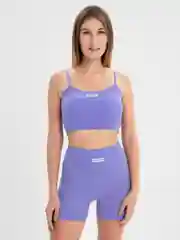 Фиолетовый велосипедки и топ, женский спортивный комплект