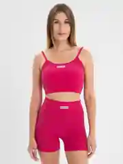 Розовый велосипедки и топ, женский спортивный комплект