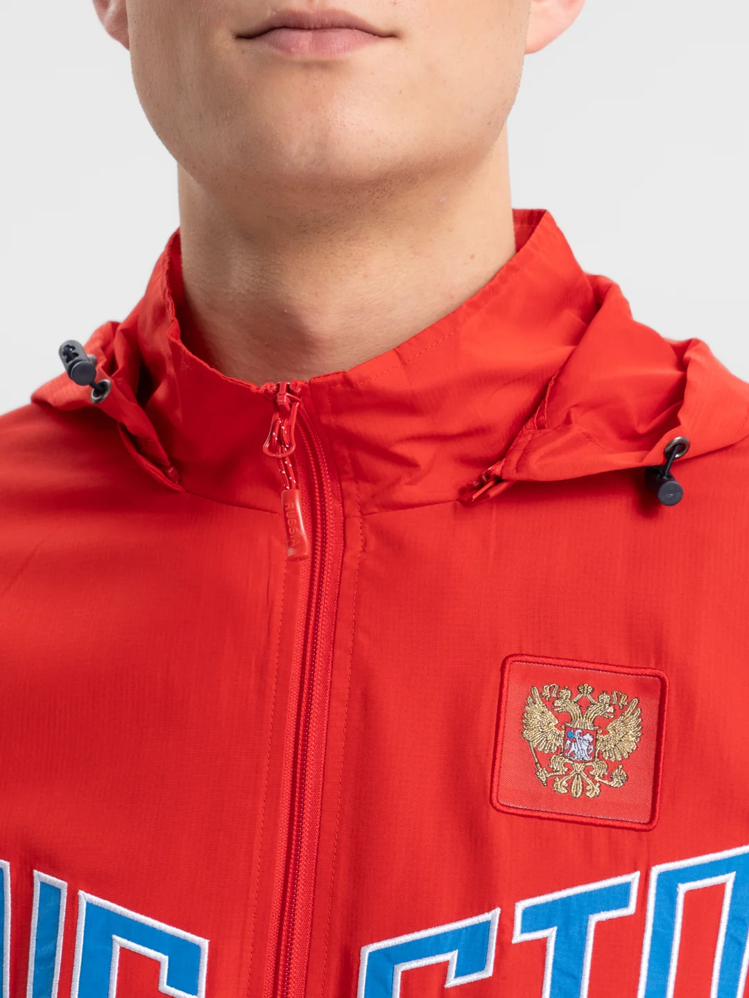 Красный ветровка мужская Russia/ Россия, спортивная куртка мужская / костюм верх