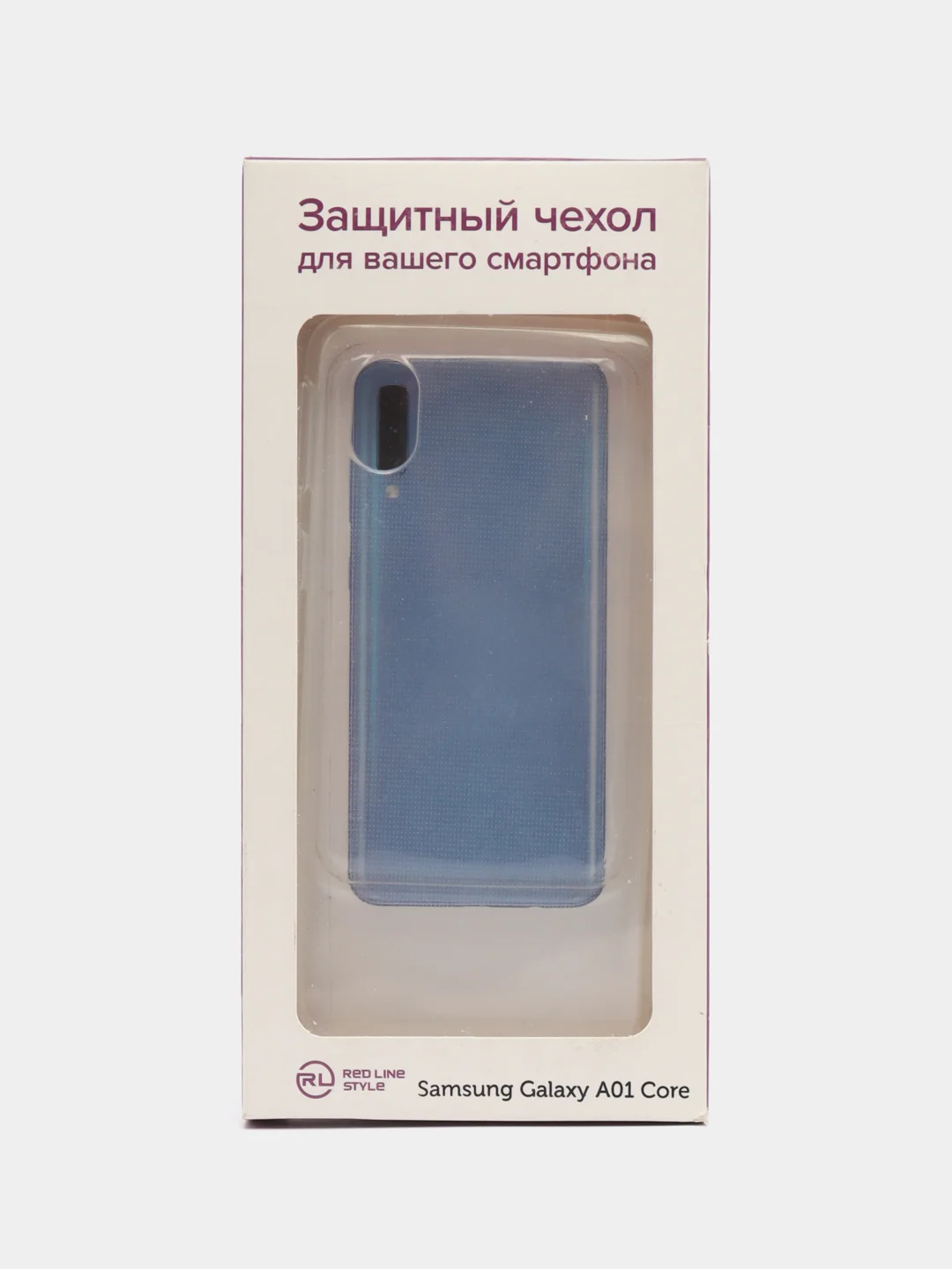Прозрачный чехол силиконовый для Samsung Galaxy A01 Core накладка бампер прозрачный RedLine