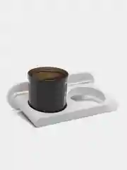 Белый держатель для фена, со стаканом