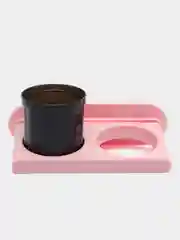 Розовый держатель для фена, со стаканом