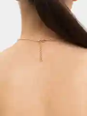 Розовый чокер на шею из кристалов / цепочка