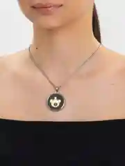 Черный цепочка на шею, на Новый Год "Мишка"