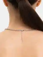 Серебряный цепь на шею женская, многослойная цепочка, цепочка с подвеской, подвеска мишка