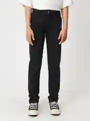 Черный джинсы для девочки ACOOLA Slim fit, из эластичного хлопкового денима с эффектом потертости