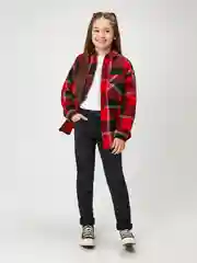 Черный джинсы для девочки ACOOLA Slim fit, из эластичного хлопкового денима с эффектом потертости