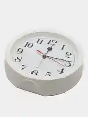 Белый будильник кварц d=15 см "Классика" В4-043W